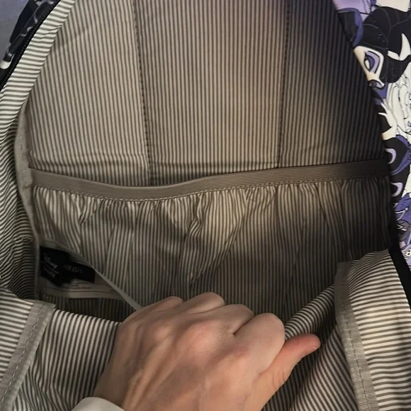 Disney Villains Patterned Backpack - Black and Purple Loungefly. EUC - Picture 3 of 3